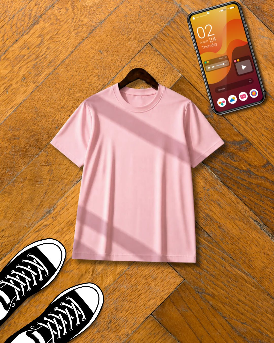 BABY PINK HALF SLEEVE T-SHIRT
