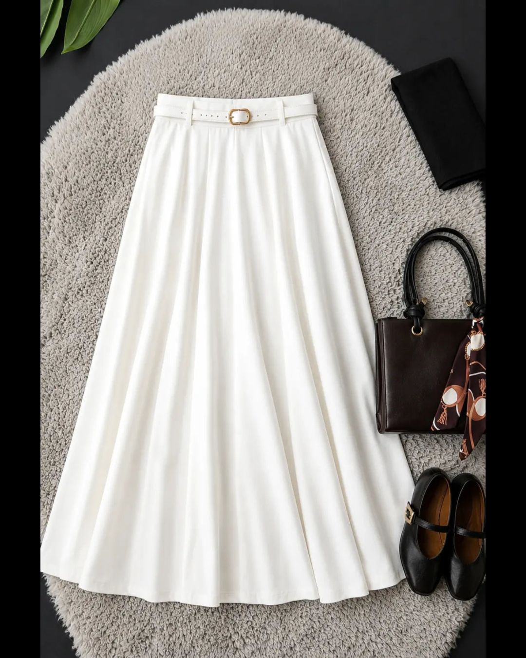WHITE MAXI SKIRT