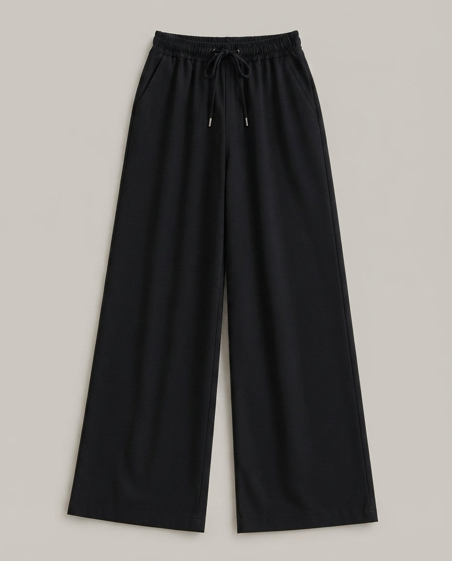 BLACK FLAPPER TROUSERS