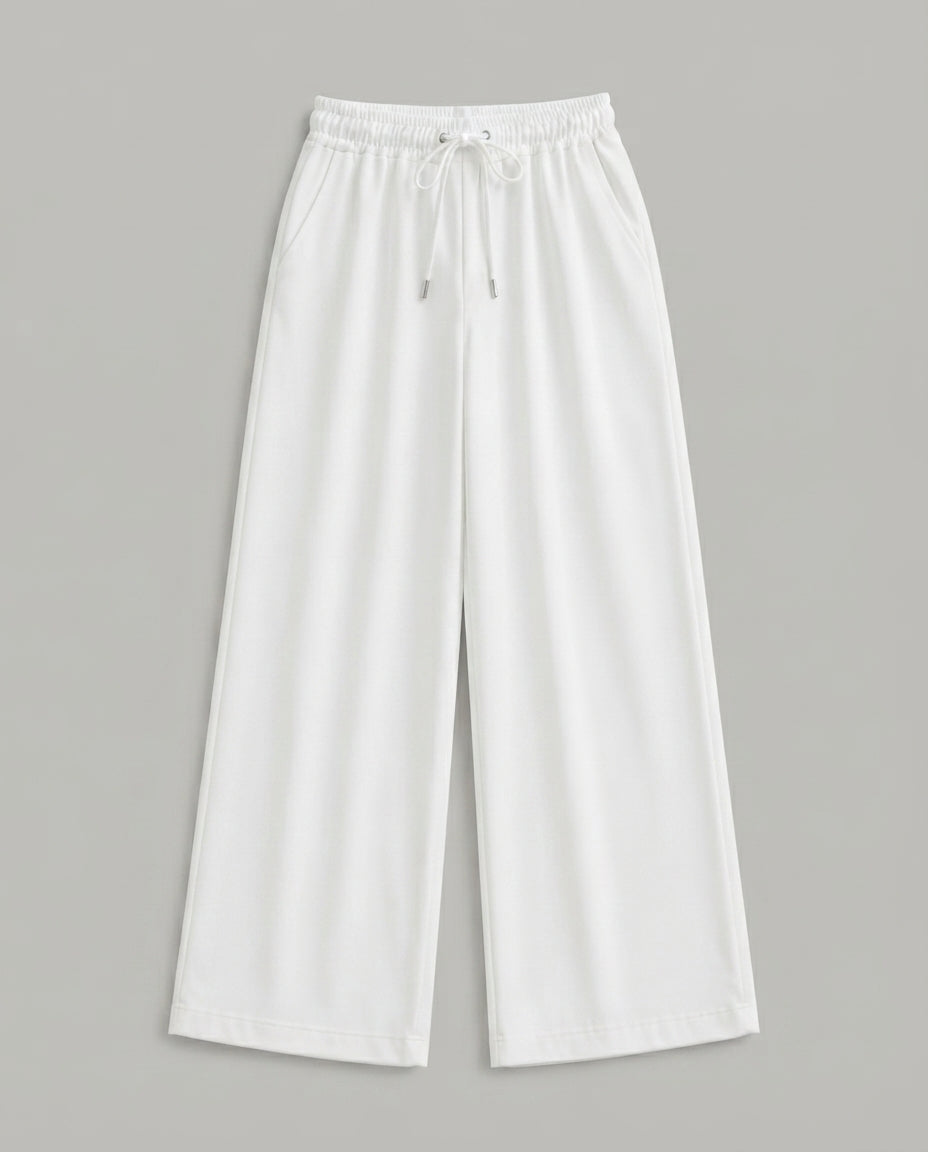 WHITE FLAPPER TROUSERS