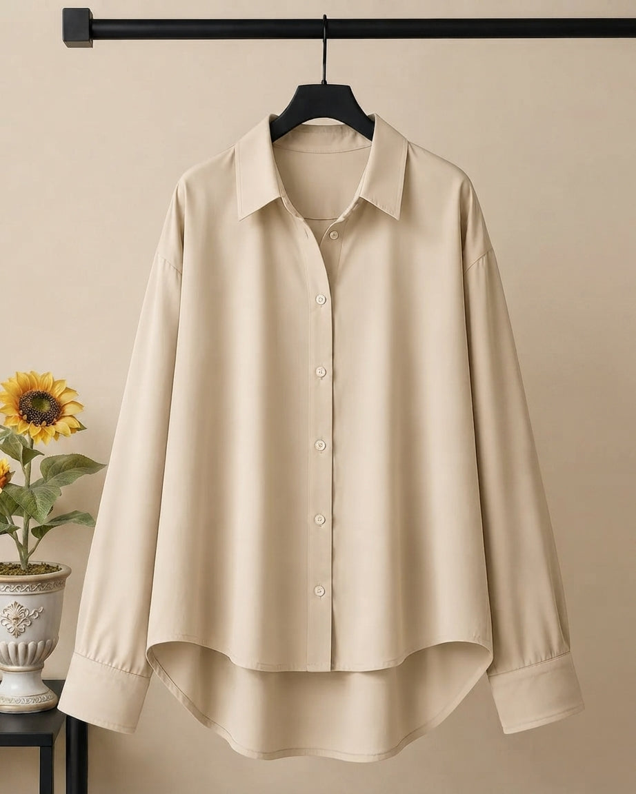 BEIGE BUTTON DOWN SHIRT