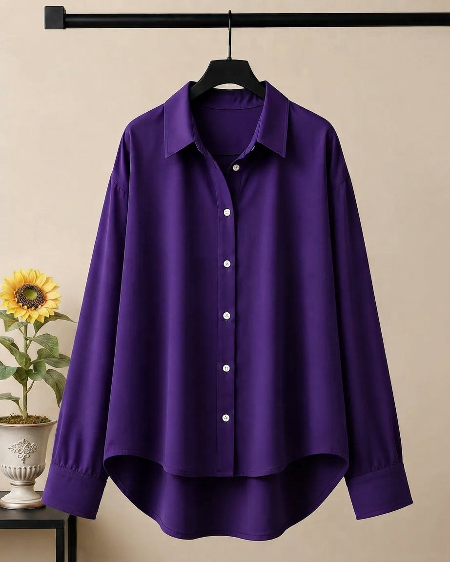 DARK PURPLE BUTTON DOWN SHIRT