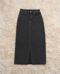 DARK GREY DENIM SKIRT
