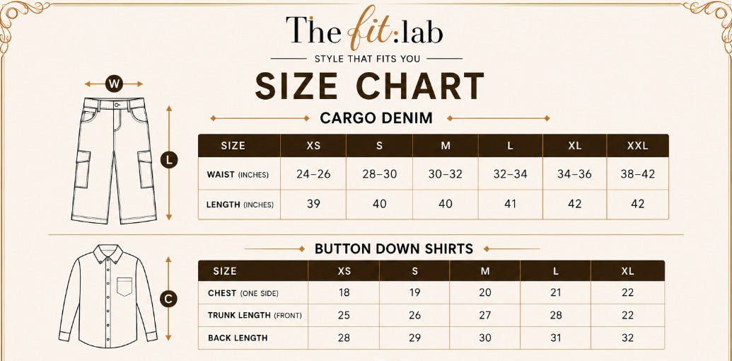 DUO PACK ( MAROON BUTTON DOWN SHIRT WITH BLACK WIDE LEG CARGO DENIM )