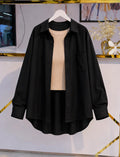 DUO PACK ( BLACK BUTTON DOWN SHIRT WITH BEIGE INNER )